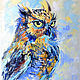 The picture of the owl 'Keeper of the Secret Knowledge' oil painting with owl, Pictures, Voronezh,  Фото №1