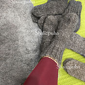 Шали: теплый пуховый платок ручной работы, 130х130 см, 145