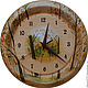 Watch cedar series Landscape. Watch. Original painted Souvenirs and gift. My Livemaster. Фото №5
