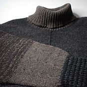 Мужская одежда handmade. Livemaster - original item BOHO sweater made of hand-spun and knitted dog hair.. Handmade.