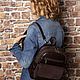  Women's Burgundy Dinah Mod Leather Backpack Bag. Sr29t-182. Backpacks. Natalia Kalinovskaya. My Livemaster. Фото №6