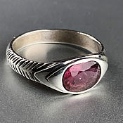 Украшения handmade. Livemaster - original item Silver ring with natural Purple Sapphire. Handmade.