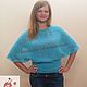 Knitted sweater-poncho `Italy`
Knitted women`s sweater is made of a nice soft mohair, silk base.