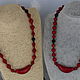 Necklace made of howlite and shungite stones ' Red and black'. Necklace. Magic box. My Livemaster. Фото №6