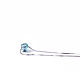 Серебряная цепочка с миниатюрным aqua кварцем. Арт.№76. Подвеска. TRUVELLA. Интернет-магазин Ярмарка Мастеров.  Фото №2