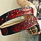 Leather men's belt handmade, Straps, Krasnodar,  Фото №1