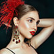 Серьги длинные «Жирандоль-red» в стиле DOLCE & GABBANA золото, Серьги классические, Ростов-на-Дону,  Фото №1