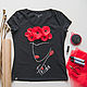T-shirt Frida on black. T-shirts. krasa-art. Online shopping on My Livemaster.  Фото №2