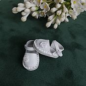 Куклы и игрушки handmade. Livemaster - original item Shoes for Blythe (color - white, white rose) Leather. Handmade.