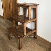 Для дома и интерьера handmade. Livemaster - original item Oak ladder-stepladder 70 cm. Handmade.