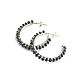 Order Black ring earrings with stones, stylish elegant earrings. Irina Moro. Livemaster. . Congo earrings Фото №3