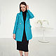 Coat jacket woolen Blue, blue fitted short demi. Coats. mozaika-rus. My Livemaster. Фото №5