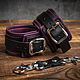 BDSM handcuffs SINNER (Color black & violet). Handcuffs. Dogma Leather Goods. Online shopping on My Livemaster.  Фото №2