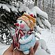 Снеговичок под ёлку. Новогодние сувениры. Art- Лавка. Интернет-магазин Ярмарка Мастеров.  Фото №2