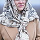 Large linen neck scarf in boho style. Shawls1. ZanKa. My Livemaster. Фото №4