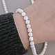 Бусины белый агат 6 мм, нить 38 см. Бусины. More beads. Интернет-магазин Ярмарка Мастеров.  Фото №2
