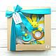 Gift set for boy yellow-turquoise, Stuffed Toys, Bryansk,  Фото №1
