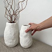Небольшая вазочка «камень». Бетонная ваза ручной работы