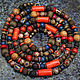 Ashberry beads, long beads, coral, Jasper wood Tibet blue orange. Beads2. Ritasdreams (ritasdreams). Online shopping on My Livemaster.  Фото №2