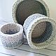 A set of crochet baskets for decoration and storage of the knitting yarn. C/b. Basket. irina-belaya-3. My Livemaster. Фото №4