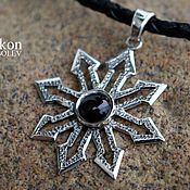 Фен-шуй и эзотерика handmade. Livemaster - original item The star of Chaos silver with black agate. Handmade.