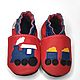 Train Baby Booties, Boys Moccs, Baby Shoes, Locomotive Baby Slippers, Slippers, Kharkiv,  Фото №1