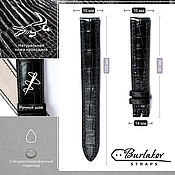 Украшения handmade. Livemaster - original item 16 mm Crocodile Leather Watch Strap. Handmade.