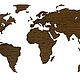 Деревянная карта мира 150х80 см с гравировкой, орех, Карты мира, Москва,  Фото №1