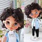 Куклы и игрушки handmade. Livemaster - original item Blythe doll boy dark hair. Handmade.