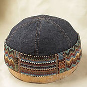 Аксессуары handmade. Livemaster - original item Docker beanie cotton and tapestry hat DBH-38. Handmade.
