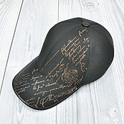 Аксессуары handmade. Livemaster - original item Baseball cap made of thick fabric with laser lettering!. Handmade.