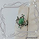 Tropicana-super ring 925 silver, natural emeralds. VIDEO. Rings. MaksimJewelryStudio. My Livemaster. Фото №6