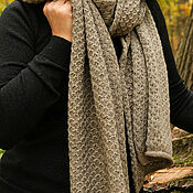 Аксессуары handmade. Livemaster - original item Knitted Honeycomb scarf made of 100% goat down. Handmade.