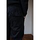 Брюки мужские из конопляного денима Hemp Denim Elastic Pant 2 Black. Брюки мужские. VÄN Studio. Ярмарка Мастеров.  Фото №4