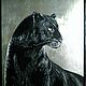Картина чёрная пантера с дикими кошками, Картины, Москва,  Фото №1