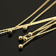 10 PCs. Pins with ball 30mm gold plated th. Korea (2190), Accessories for jewelry, Voronezh,  Фото №1