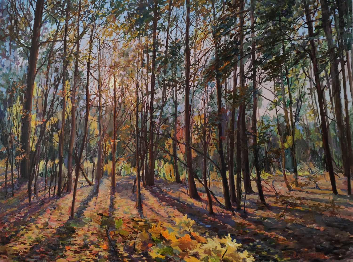 Авторская картина маслом " Осенний лес  ", Картины, Москва,  Фото №1