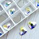 10мм, Crystal AB Heart 2808 Swarovski Crystal плоское сердце Сваровски. Кабошоны. Volshebno. Интернет-магазин Ярмарка Мастеров.  Фото №2