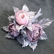 Украшения handmade. Livemaster - original item Morning Valley roses Brooch-handmade bouquet made of fabric. Handmade.