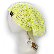 Аксессуары handmade. Livemaster - original item Bright neon hat 