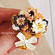 Brooch 'Bouquet of flowers' (brown), Brooches, Mostovskoi,  Фото №1