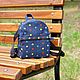 Kids backpack denim Stars size S. Bags for children. VisitingCINDERELLA. Online shopping on My Livemaster.  Фото №2