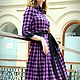 Order Cozy cage ' Lavender violet'. T-shirt dress. Alexandra Maiskaya. Livemaster. . Dresses Фото №3