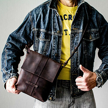 Мужские сумки через плечо — купить в интернет-магазине Ламода