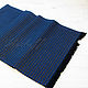 Blue narrow men's scarf ' English button'. Scarves. Platkoffcom. My Livemaster. Фото №5