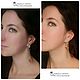 Серьги со Swarovski кристаллами, ассиметрия, Мишки очень любят мёд. Серьги классические. Farfalla Design by Olga Kadaner. Ярмарка Мастеров.  Фото №5