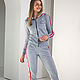 Sports suit with a hood for women, gray suit with slits. Tracksuits. Lara (EnigmaStyle). My Livemaster. Фото №4
