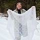 Handkerchiefs:Openwork down scarf 'Cold hearts' handmade. Shawls1. Down shop (TeploPuha34). My Livemaster. Фото №6