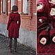Заказать Кардиган вязаный с косам "Букет бордовых роз". Творческая мастерская 'Сундучок' (MoiSunduschok). Ярмарка Мастеров. . Кардиганы Фото №3