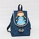 Детский джинсовый рюкзачок Маленькая принцесса Николь, Сумки для детей, Муром,  Фото №1